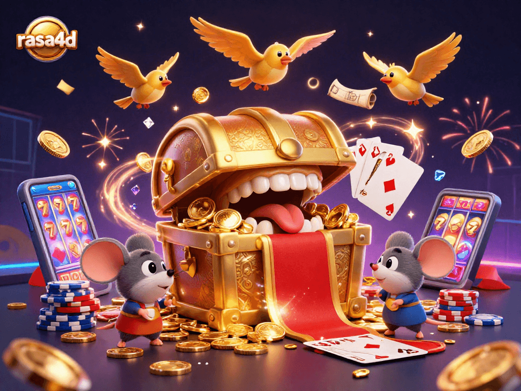 Menyenangkan pemain dengan rasa4d, game kasino menampilkan peti harta 3D dan seluruh elemen perjudian.