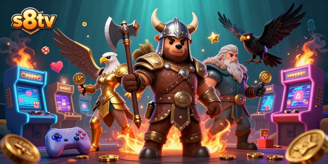 Join the excitement of s8tv with dynamic 3D characters in vibrant casino action!