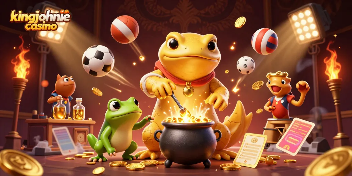 Experience the excitement of kingjohnnie casino with vibrant 3D characters and dynamic sports betting elements.