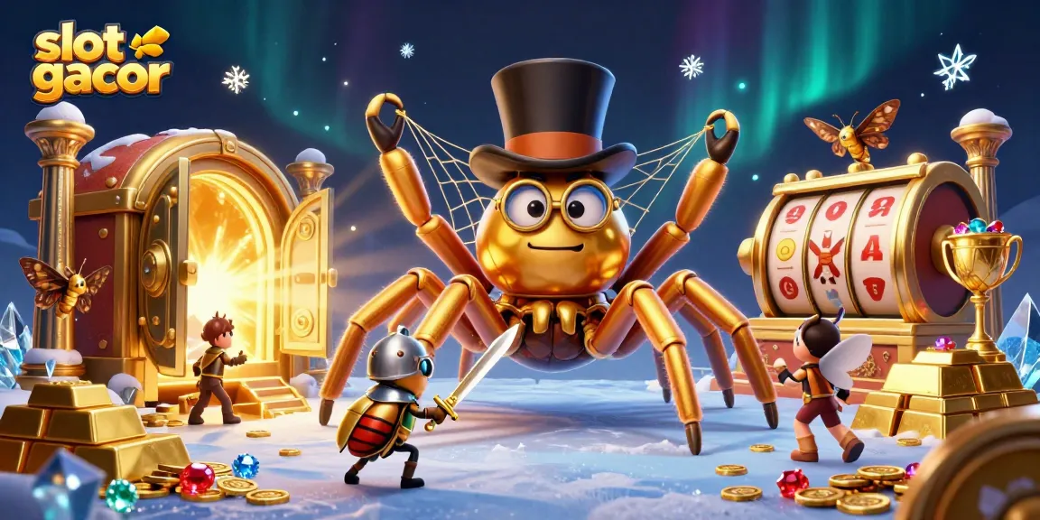 Experience the excitement of slot gacor with our vibrant, dynamic casino illustration featuring enchanting characters.
