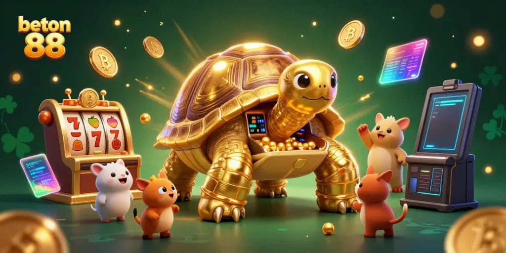 Slot permainan dan karakter lucu di Beton 88, acara menghibur pemain judi.