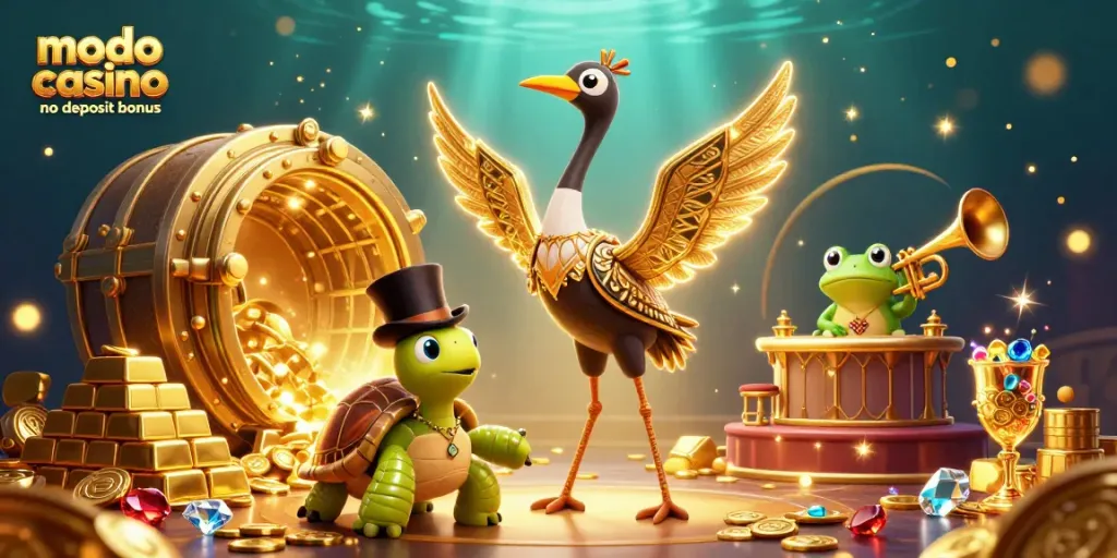 Claim the modo casino no deposit bonus of 20K Gold Coins and 1 SC while enjoying thrilling scenes.