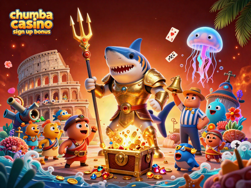 Engage with the thrilling chumba casino sign up bonus, featuring unique fish-themed gaming elements.