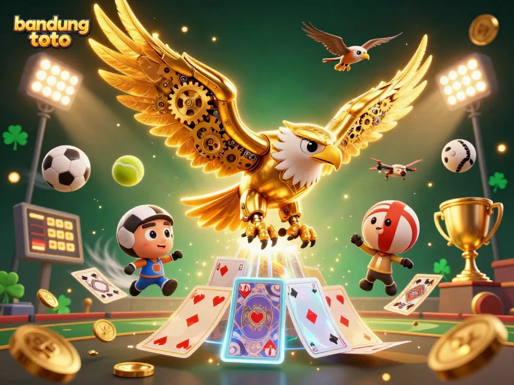 Experience exciting gameplay with bandung toto in this vibrant casino-themed illustration featuring dynamic characters.