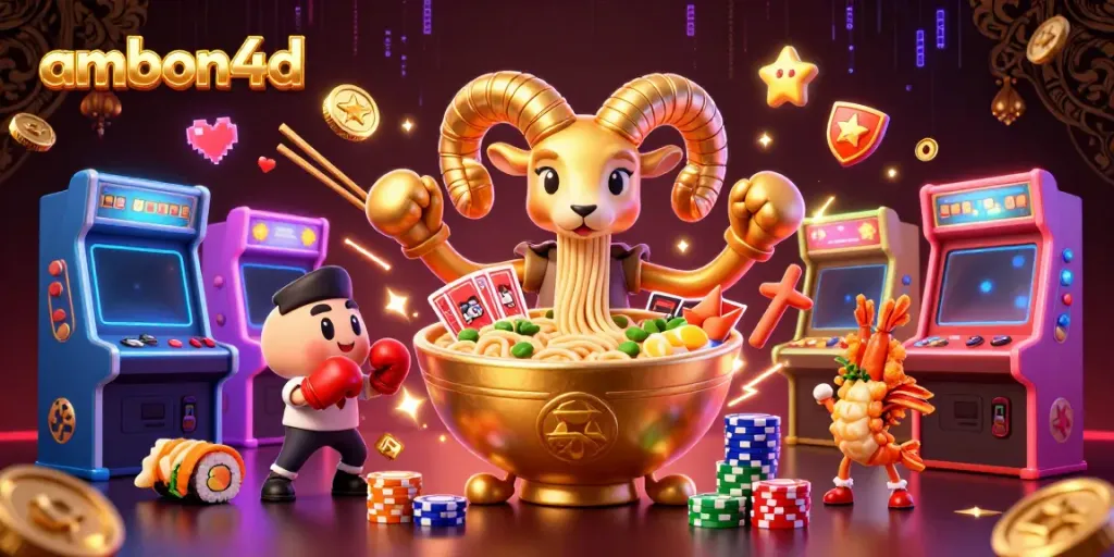 Experience the excitement of ambon4d with vibrant casino games and animated characters.