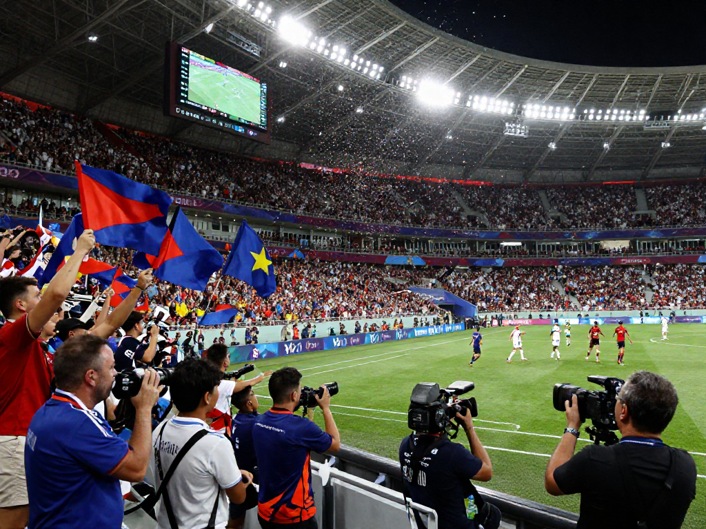 Người hâm mộ Jin88 cổ vũ cuồng nhiệt trong trận đấu World Cup 2026.