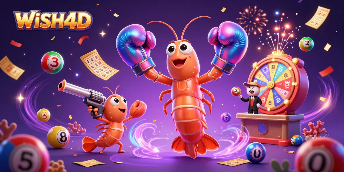 Experience thrilling gameplay with WISH4D's vibrant lottery action, featuring lively characters and colorful games.