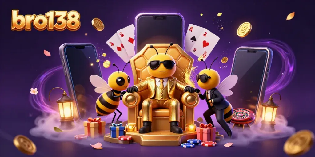 Engage with bro138's gaming adventures featuring a dynamic casino scene with a bumblebee mob boss.