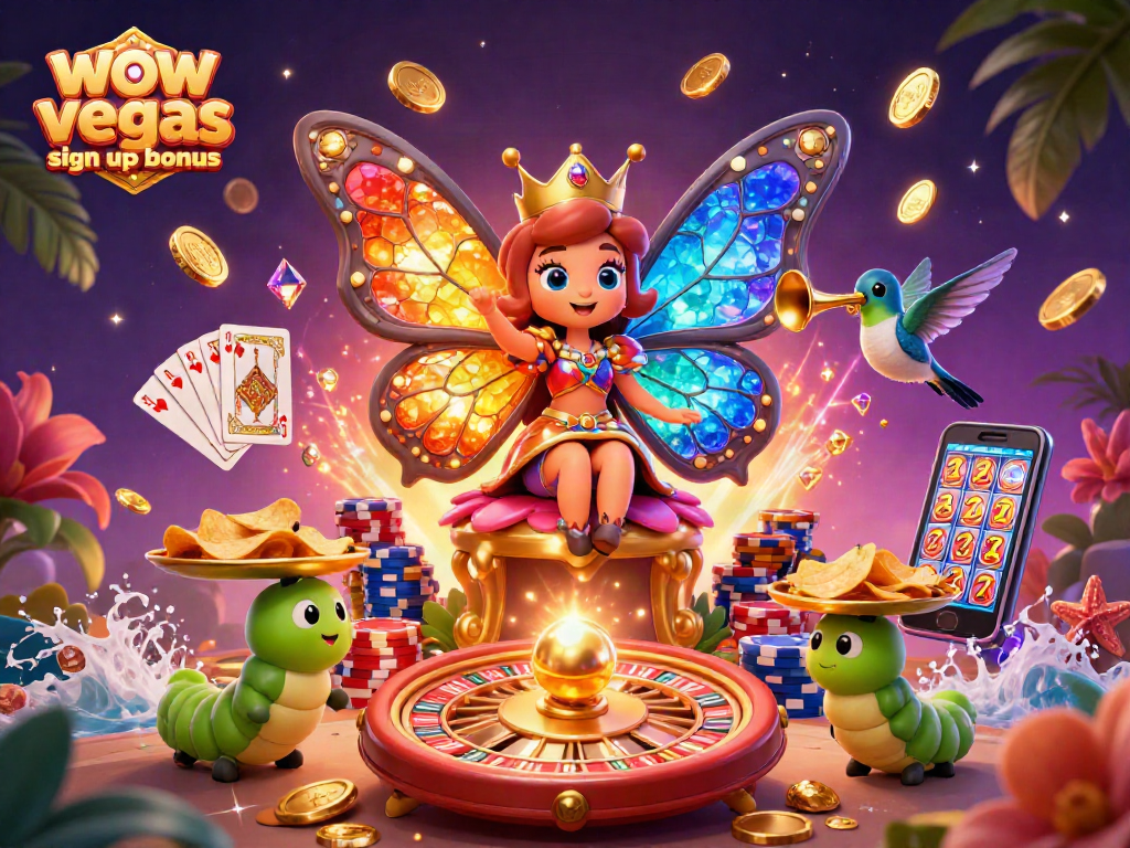 Engage with the WOW Vegas sign up bonus for a thrilling gaming experience with vibrant casino elements.