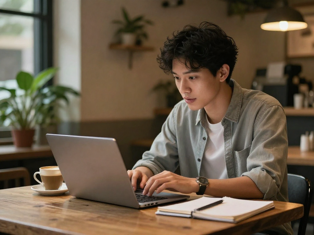 Engaging 1v1 chat in a cozy café setting with warm lighting.