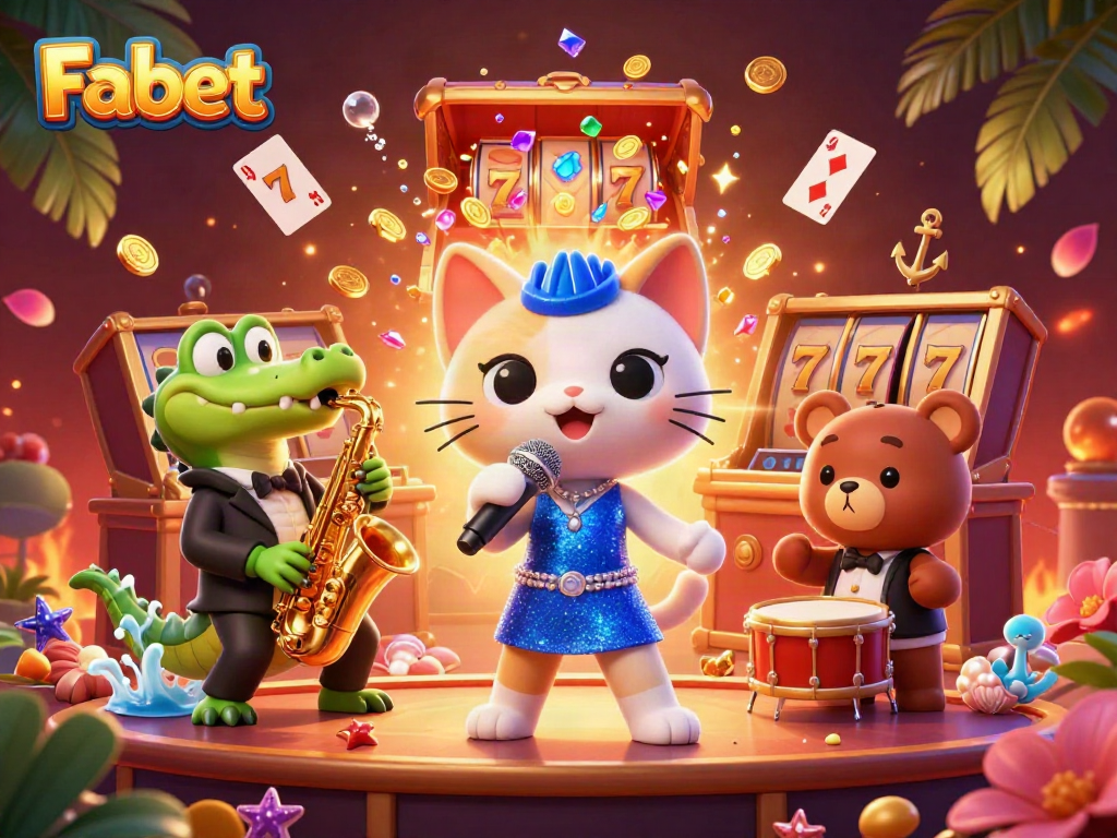 Experience thrilling excitement at Fabet's casino with charming characters and dynamic gaming elements.