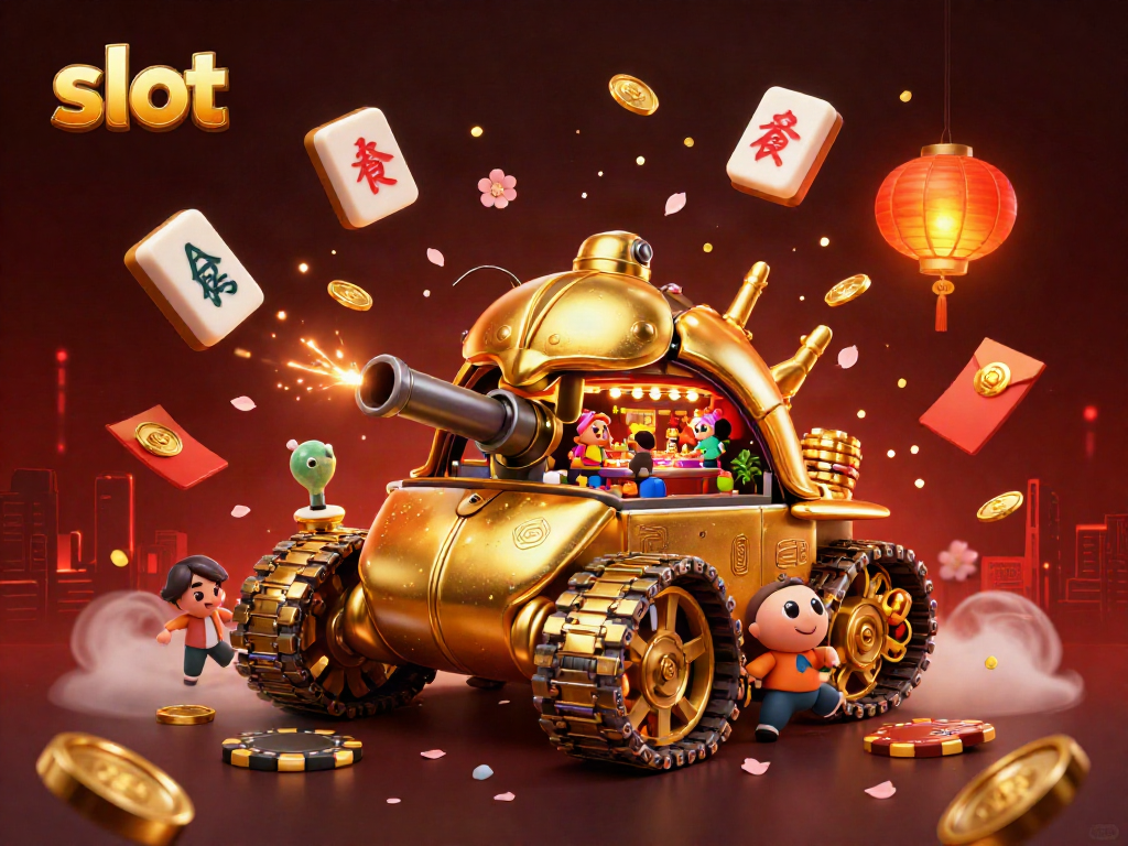 Exciting slot gameplay in a colorful casino scene featuring unique gaming elements.