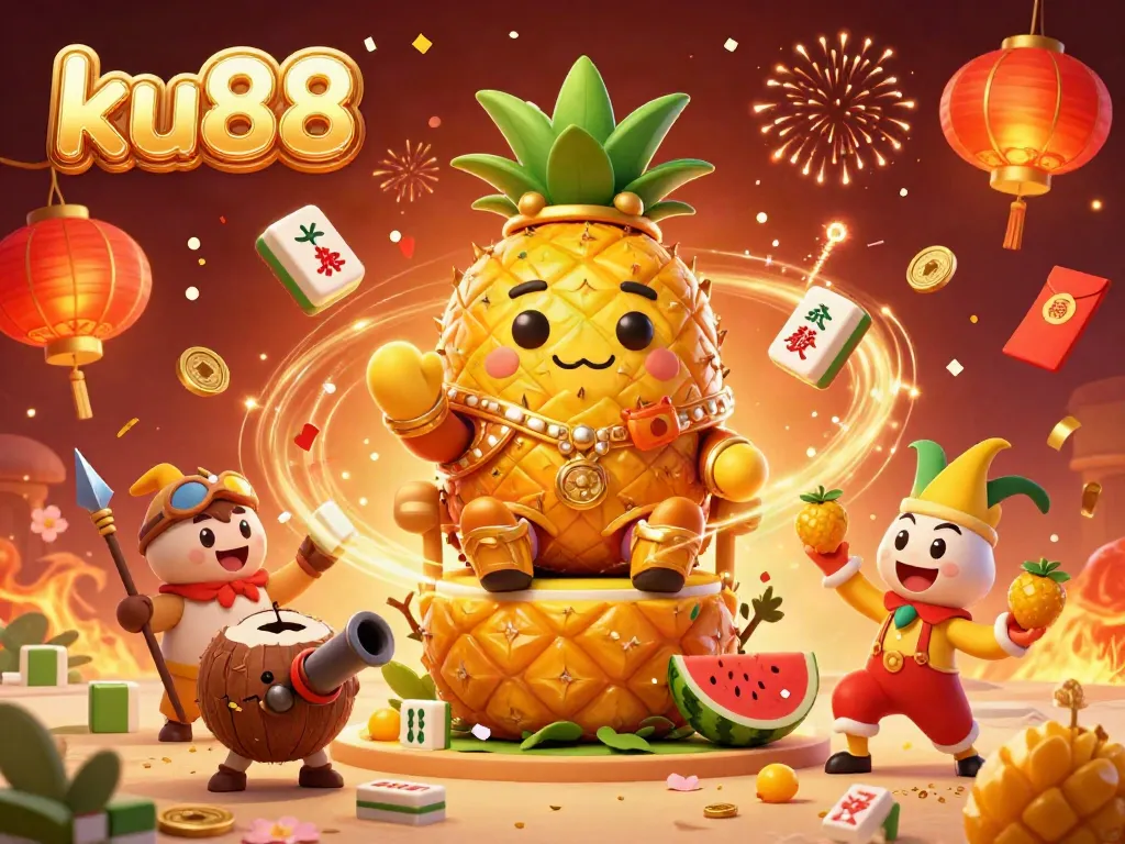 Experience thrilling gaming with ku88 as the golden pineapple king rules a vibrant casino scene.