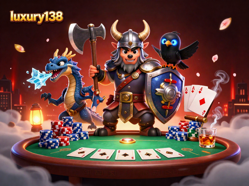 luxury138 menawarkan pengalaman bermain poker menarik dengan karakter Viking dan elemen menarik lainnya.