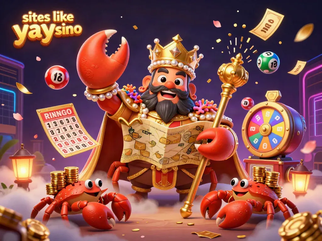 Experience gaming excitement with sites like yay casino featuring a golden crab emperor and dynamic game elements.